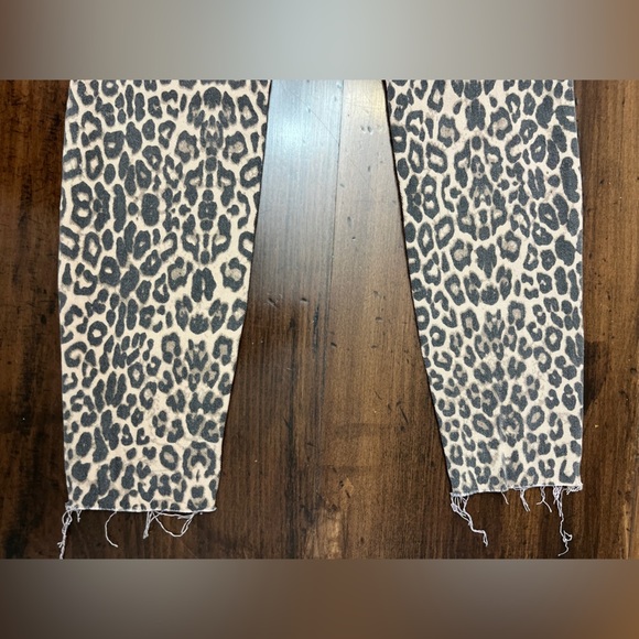 Kut From The Kloth Donna Ankle Skinny Leopard Size 0 Raw Hem Preppy Cropped NWT - Picture 4 of 13